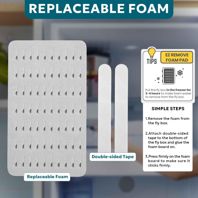 SF صندوق صيد السمك SF بلاستيك جيب صناديق ذبابة رقيقة غطاء شفاف صناديق صيد السمك بفوم شق سهل - Image 4